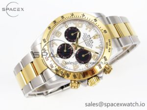 Rolex Daytona 116503 Clean 1:1 Best Edition White Dial Arabic Markers on SS/YG Bracelet SA4130 V2 - Image 6