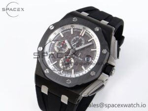 Audermars Piguet Royal Oak Offshore 44mm Black Ceramic APF 1:1 Best Edition Gray Dial on Black Rubber Strap A3126 - Image 4