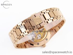 Audermars Piguet Royal Oak 39mm 15202 RG IPF 1:1 Best Edition Black Diamonds Dial on RG Bracelet A2121 - Image 15