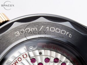 SEAMASTER 300M 43.5MM BLACK CERAMIC VSF 1:1 BEST EDITION BLACK DIAL RG BEZEL ON BLACK RUBBER STRAP A8806 - Image 23