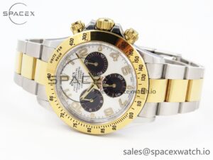 Rolex Daytona 116503 Clean 1:1 Best Edition White Dial Arabic Markers on SS/YG Bracelet SA4130 V2 - Image 5