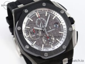 Audermars Piguet Royal Oak Offshore 44mm Black Ceramic APF 1:1 Best Edition Gray Dial on Black Rubber Strap A3126 - Image 3