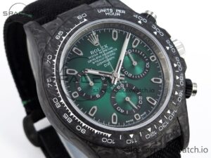 Rolex Daytona DIW Carbon/SS Case and Bezel DIWF Edition Green Dial on Black Nylon Strap A7750 - Image 4