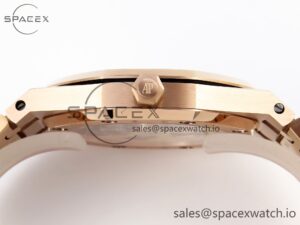 Audermars Piguet Royal Oak 39mm 15202 RG IPF 1:1 Best Edition Black Diamonds Dial on RG Bracelet A2121 - Image 14
