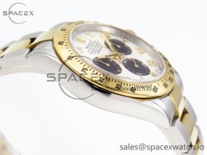 Rolex Daytona 116503 Clean 1:1 Best Edition White Dial Arabic Markers on SS/YG Bracelet SA4130 V2 - Image 7