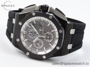 Audermars Piguet Royal Oak Offshore 44mm Black Ceramic APF 1:1 Best Edition Gray Dial on Black Rubber Strap A3126 - Image 5