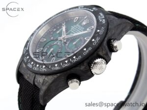 Rolex Daytona DIW Carbon/SS Case and Bezel DIWF Edition Green Dial on Black Nylon Strap A7750 - Image 7