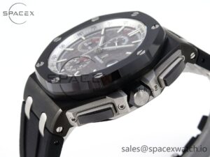 Audermars Piguet Royal Oak Offshore 44mm Black Ceramic APF 1:1 Best Edition Gray Dial on Black Rubber Strap A3126 - Image 7