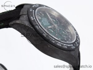 Rolex Daytona DIW Carbon/SS Case and Bezel DIWF Edition Green Dial on Black Nylon Strap A7750 - Image 8