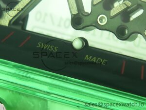 Richard Mille RM035 Green Transparent RMF Best Edition Skeleton Dial on White Rubber Strap Clone RMUL2 - Image 11