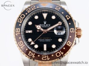 Rolex GMT-Master II 126711 CHNR Black/Brown Ceramic Clean Factory Best Edition on SS/RG Bracelet DD3285 CHS - Image 2