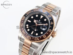 Rolex GMT-Master II 126711 CHNR Black/Brown Ceramic Clean Factory Best Edition on SS/RG Bracelet DD3285 CHS - Image 4