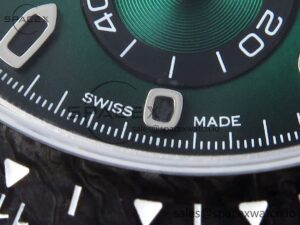 Rolex Daytona DIW Carbon/SS Case and Bezel DIWF Edition Green Dial on Black Nylon Strap A7750 - Image 12