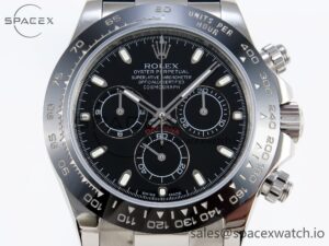 Rolex Daytona 116519 SS OMF Best Edition Black Dial on Oysterflex Strap A7750 (Slim Movement) - Image 2