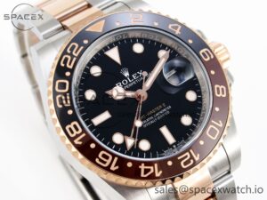 Rolex GMT-Master II 126711 CHNR Black/Brown Ceramic Clean Factory Best Edition on SS/RG Bracelet DD3285 CHS - Image 3