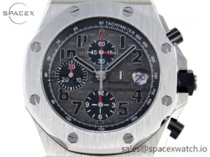 Audermars Piguet Royal Oak Offshore 42mm SS APF 1:1 Best Edition Gray Dial Black Markers on SS Bracelet A7750 - Image 2