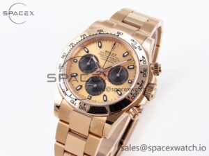 Rolex Daytona 116505 KING 1:1 Best Edition RG/Black Dial on RG Bracelet SA4130 - Image 4