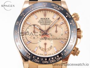 Rolex Daytona 116515 BTF 1:1 Best Edition Black Diamonds Dial on Oysterflex Strap SA4130 V2 - Image 2
