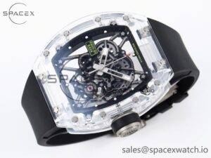 Richard Mille RM035 Transparent SONIC Best Edition Skeleton Dial on Black Nylon Strap Clone RMUL2 - Image 6