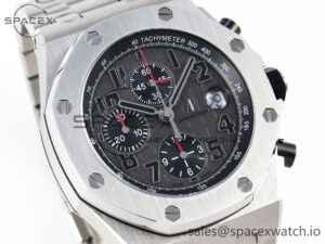 Audermars Piguet Royal Oak Offshore 42mm SS APF 1:1 Best Edition Gray Dial Black Markers on SS Bracelet A7750 - Image 3