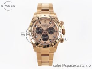 Rolex Daytona 116505 Clean 1:1 Best Edition RG Dial Black Markers on RG Bracelet SA4130 V2