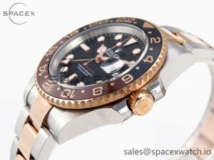 Rolex GMT-Master II 126711 CHNR Black/Brown Ceramic Clean Factory Best Edition on SS/RG Bracelet DD3285 CHS - Image 6