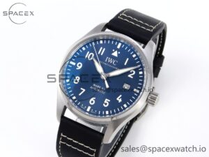 Iwc Pilot Mark XX IW328203 ZF 1:1 Best Edition Blue Dial on Dark Blue Leather Strap A32111 - Image 4