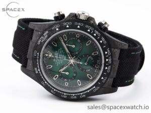 Rolex Daytona DIW Carbon/SS Case and Bezel DIWF Edition Green Dial on Black Nylon Strap A7750 - Image 5