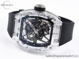 Richard Mille RM035 Transparent SONIC Best Edition Skeleton Dial on Black Nylon Strap Clone RMUL2 - Image 5