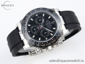 Rolex Daytona 116519 SS OMF Best Edition Black Dial on Oysterflex Strap A7750 (Slim Movement) - Image 6