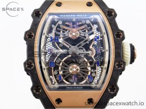 Richard Mille RM21-01 RG Tourbillon RMF Best Edition Skeleton Dial on White Rubber Strap - Image 2