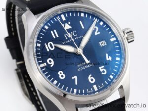 Iwc Pilot Mark XX IW328203 ZF 1:1 Best Edition Blue Dial on Dark Blue Leather Strap A32111 - Image 3