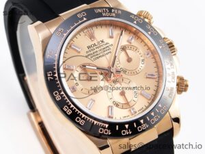Rolex Daytona 116515 BTF 1:1 Best Edition Black Diamonds Dial on Oysterflex Strap SA4130 V2 - Image 3