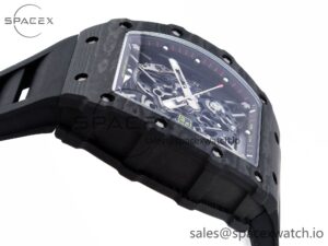 Richard Mille RM035 BLACK CARBON SONIC BEST EDITION SKELETON DIAL ON BLACK RUBBER STRAP CLONE RMUL2 - Image 8