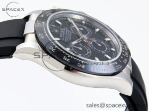 Rolex Daytona 116519 SS OMF Best Edition Black Dial on Oysterflex Strap A7750 (Slim Movement) - Image 8
