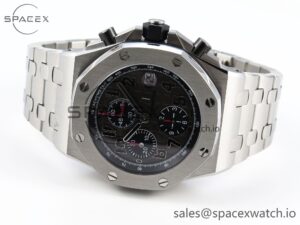Audermars Piguet Royal Oak Offshore 42mm SS APF 1:1 Best Edition Gray Dial Black Markers on SS Bracelet A7750 - Image 5