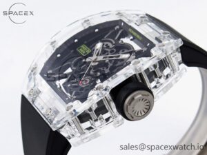 Richard Mille RM035 Transparent SONIC Best Edition Skeleton Dial on Black Nylon Strap Clone RMUL2 - Image 7