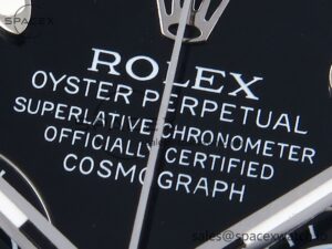 Rolex Daytona 116519 SS OMF Best Edition Black Dial on Oysterflex Strap A7750 (Slim Movement) - Image 9