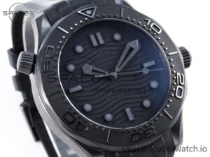 Omega SEAMASTER 300M 43.5MM BLACK CERAMIC VSF 1:1 BEST EDITION BLACK DIAL ON BLACK RUBBER STRAP A8806 - Image 3