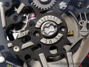 Richard Mille RM035 BLACK CARBON SONIC BEST EDITION SKELETON DIAL ON BLACK RUBBER STRAP CLONE RMUL2 - Image 10
