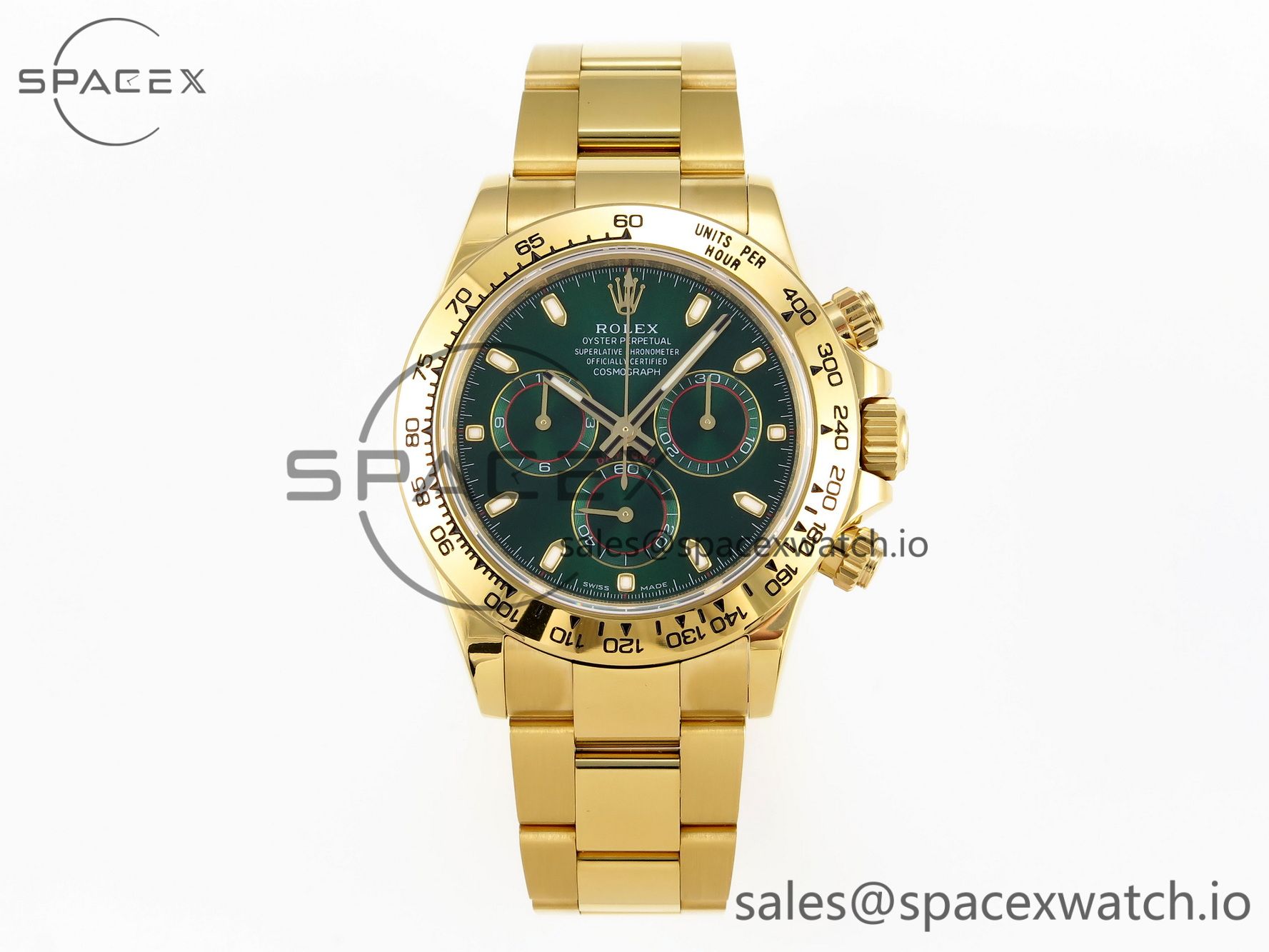 IMG_0047 Rolex Daytona 116508 KING 1:1 Best Edition Green Dial on YG Bracelet SA4130 - Image 1
