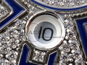 Franck Muller Vanguard SS Full Diamonds ABF Best Edition Diamonds Blue Dial on Diamonds Bracelet A2824 - Image 22
