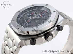 Audermars Piguet Royal Oak Offshore 42mm SS APF 1:1 Best Edition Gray Dial Black Markers on SS Bracelet A7750 - Image 7