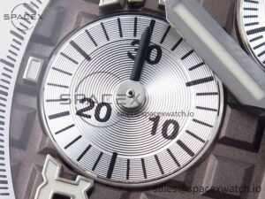 AUDEMARS PIGUET ROYAL OAK OFFSHORE 42MM SS APF 1:1 BEST EDITION BROWN DIAL CERAMIC BEZEL ON GRAY RUBBER STRAP A3126 - Image 13
