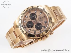 Rolex Daytona 116505 Clean 1:1 Best Edition RG Dial Black Markers on RG Bracelet SA4130 V2 - Image 6