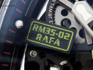 Richard Mille RM035 BLACK CARBON SONIC BEST EDITION SKELETON DIAL ON RED RUBBER STRAP CLONE RMUL2 - Image 10