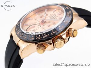 Rolex Daytona 116515 BTF 1:1 Best Edition Black Diamonds Dial on Oysterflex Strap SA4130 V2 - Image 7