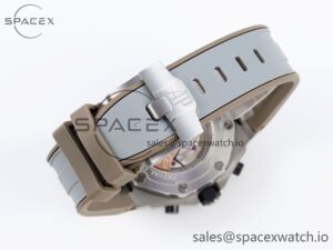AUDEMARS PIGUET ROYAL OAK OFFSHORE 42MM SS APF 1:1 BEST EDITION BROWN DIAL CERAMIC BEZEL ON GRAY RUBBER STRAP A3126 - Image 16