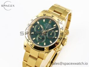 Rolex Daytona 116508 KING 1:1 Best Edition Green Dial on YG Bracelet SA4130 - Image 4