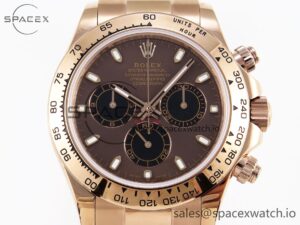 Rolex Daytona 116505 RG OMF Best Edition Brown/Black Dial on RG Bracelet A7750 (Slim Movement) - Image 2